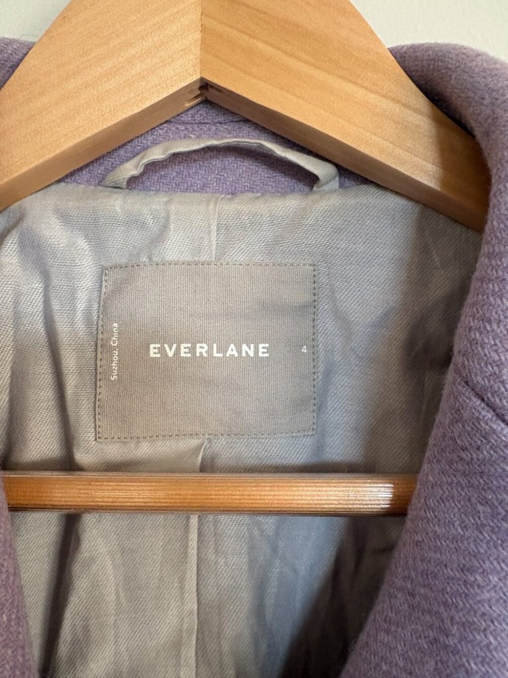 Everlane Wool Cocoon Coat Purple / Lavender View 2
